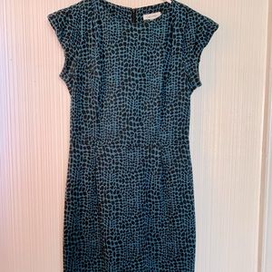 Teal & Black Calvin Klein Midi Dress